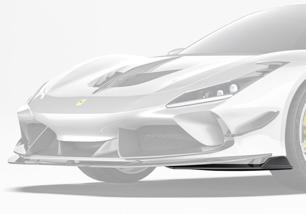 Ferrari F8 Tributo Carbon Fibre Front Corner Splitter