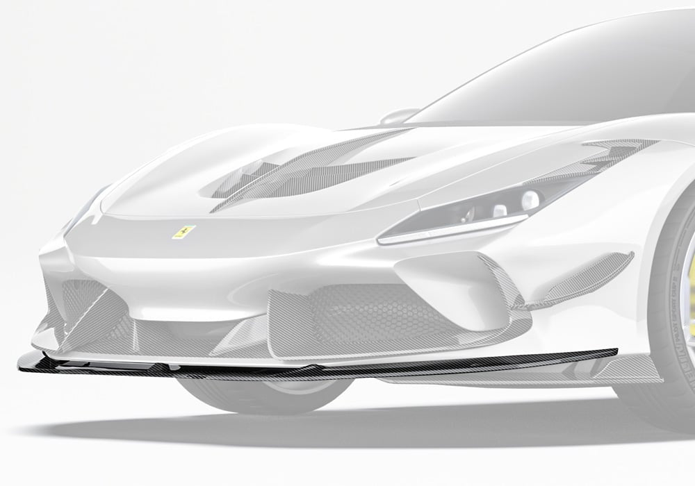 Ferrari F8 Tributo Labio Inferior Delantero de Fibra de Carbono