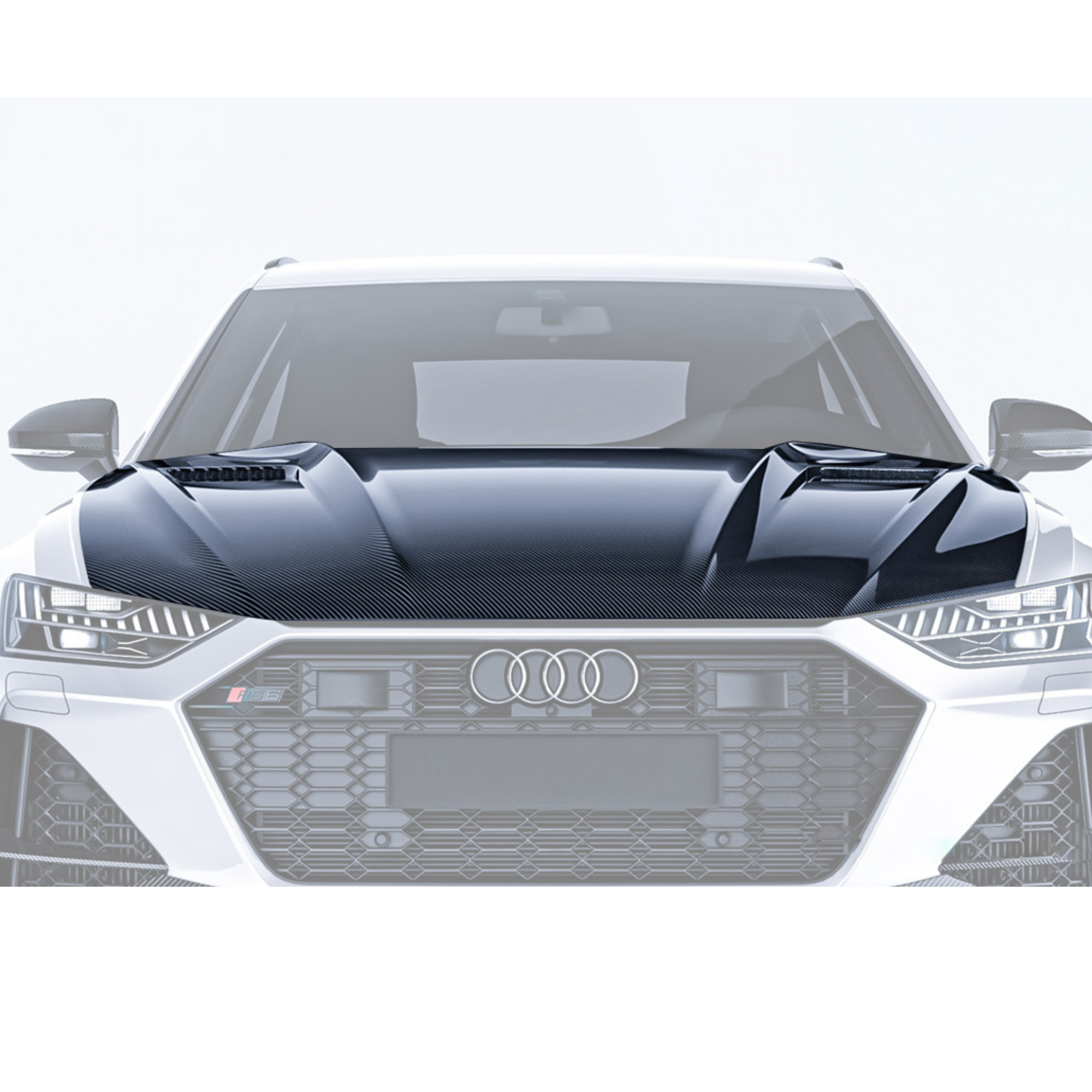 Audi RS6 C8 Carbon Fiber Front Bonnet Hood image 4
