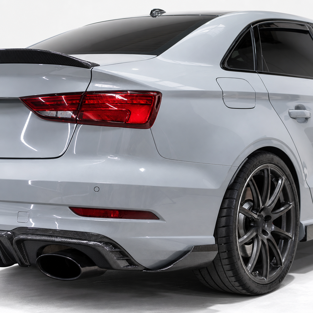 Audi RS3 8V.5 Lames de Diffuseur Arrière en Fibre de Carbone