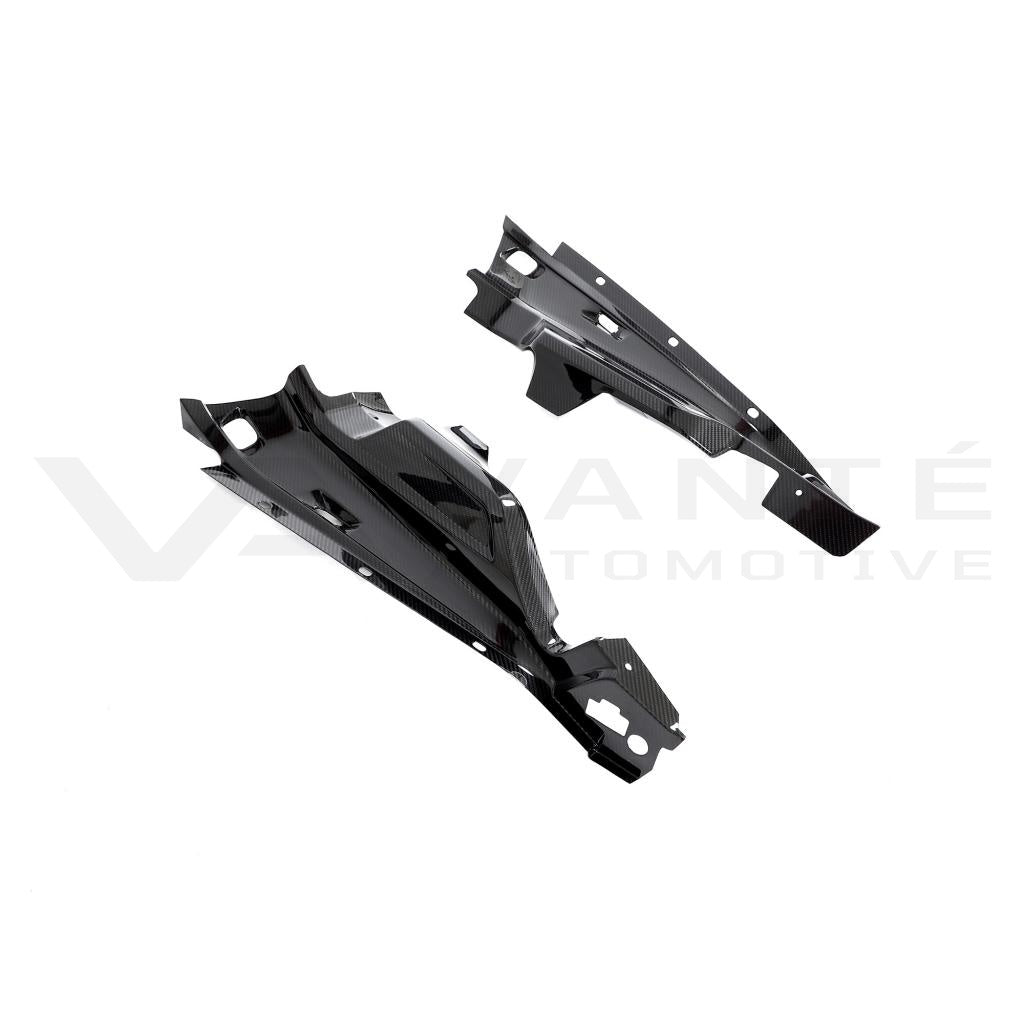 Audi R8 4S FL Carbon Fiber Engine Bay Side Cover Panel Trims