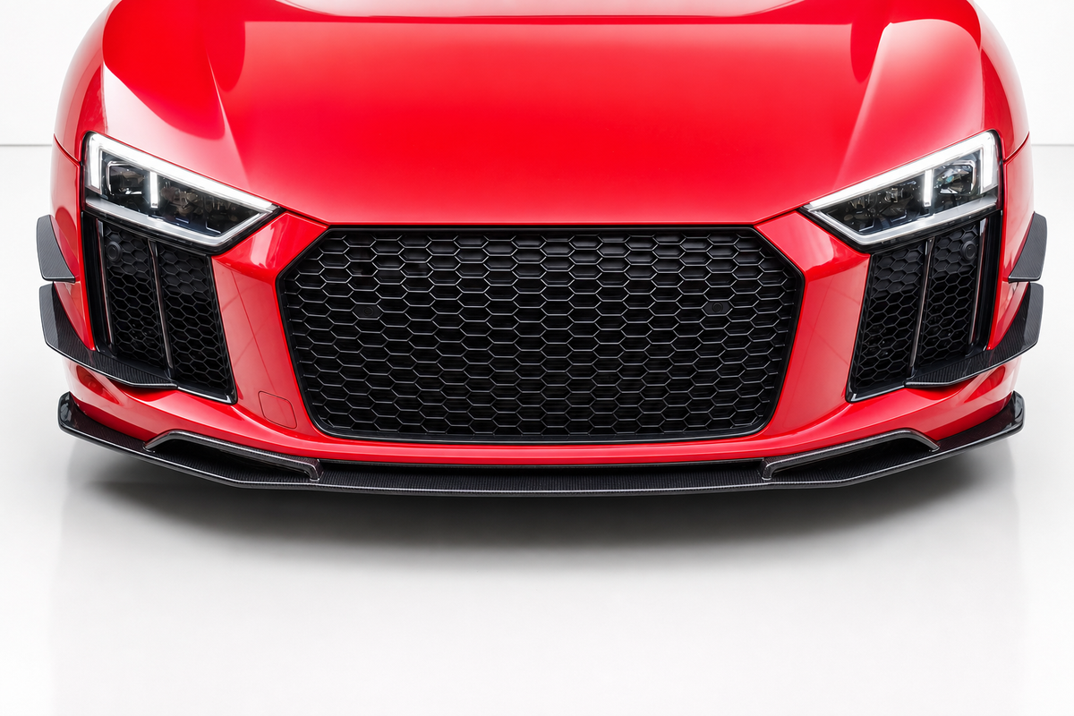 Audi R8 4S Labio Divisor Delantero de Fibra de Carbono V2