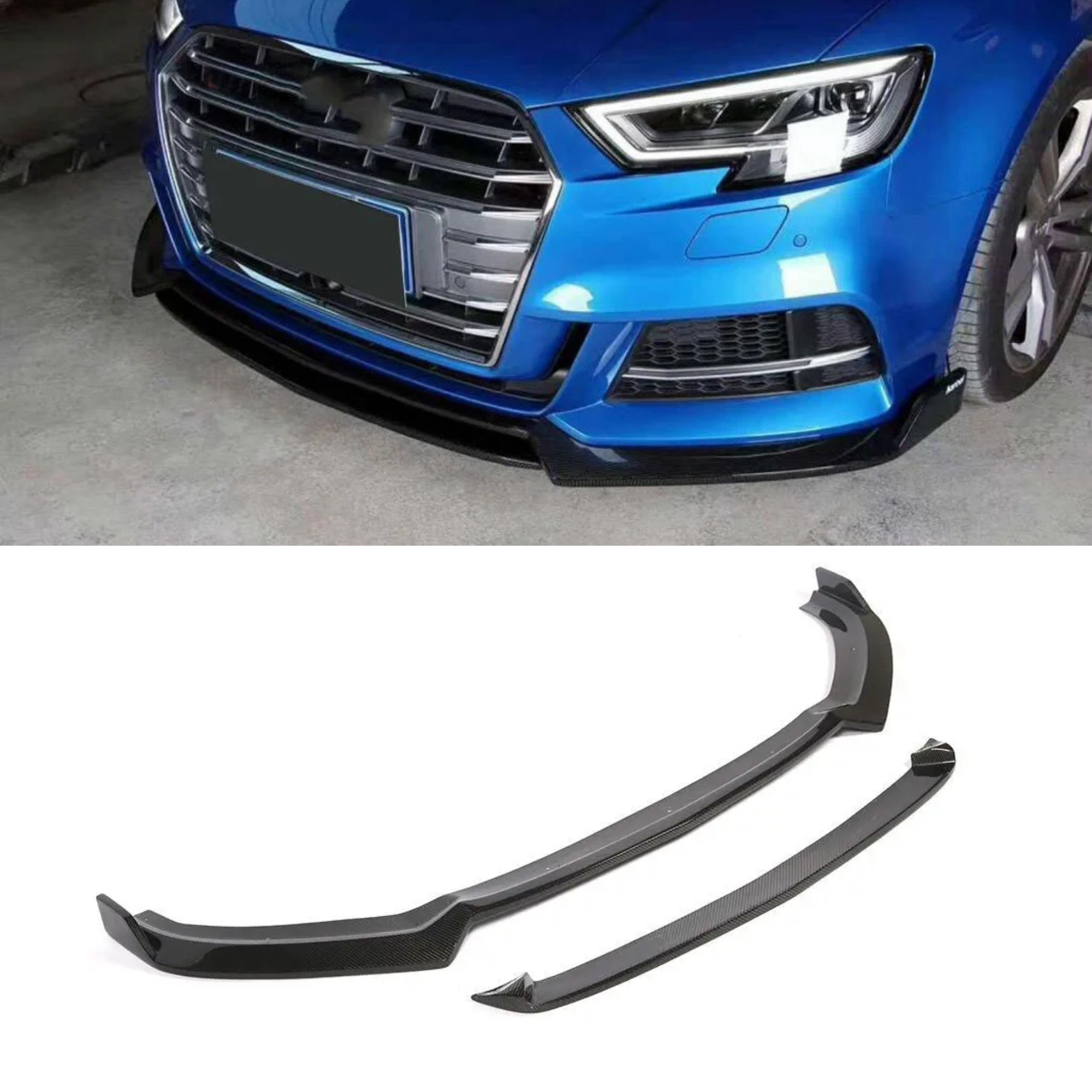 Audi A3 S-Line/S3 8V.5 Carbon Fiber Front Splitter Lip V3