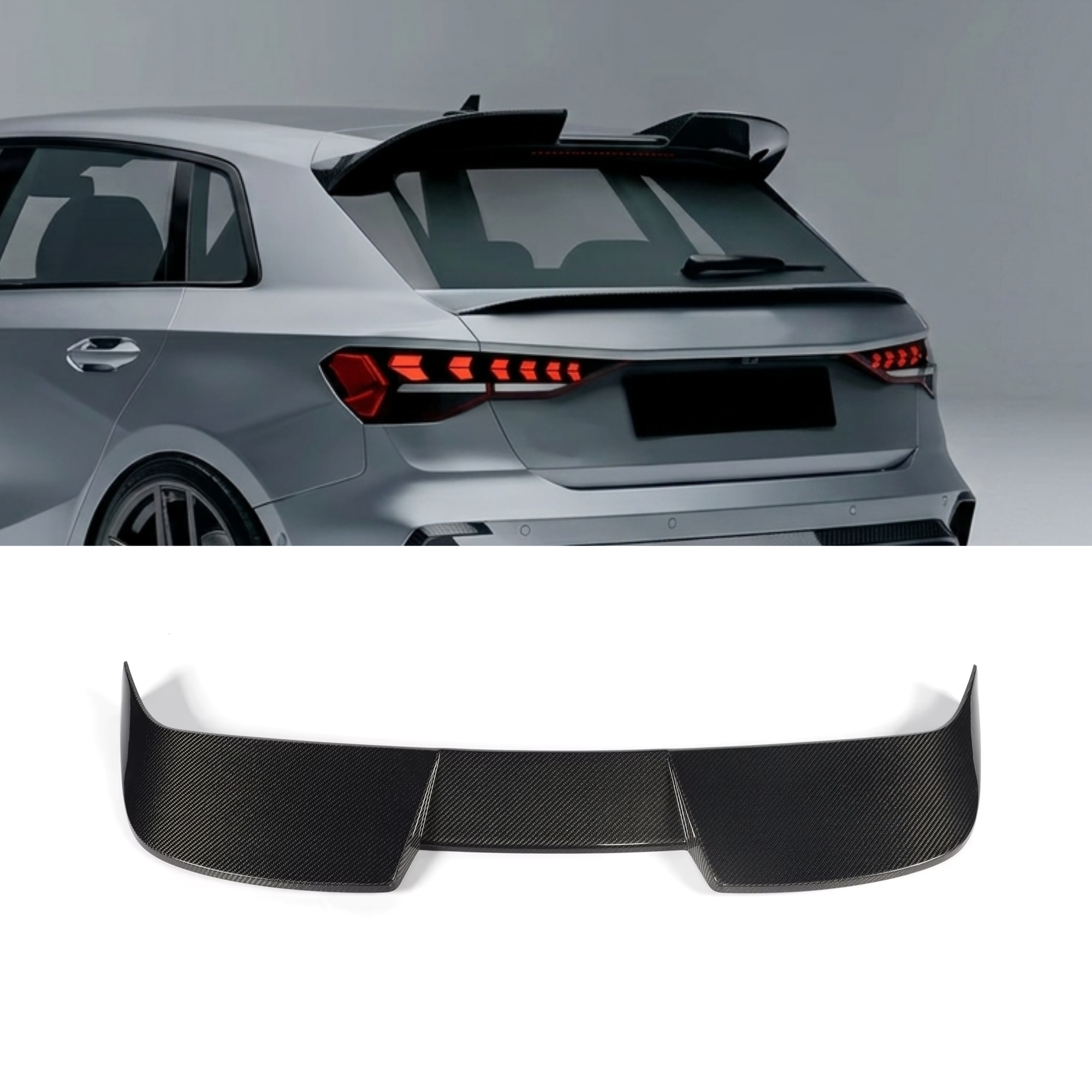 Audi A3/S3/RS3 8Y Alerón Trasero de Fibra de Carbono OEM
