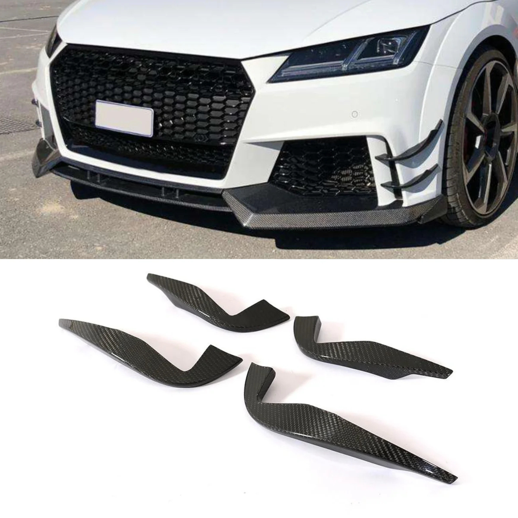 Audi TT/TTS/TTRS 8S (MK3) Canards/Winglets avant en fibre de carbone