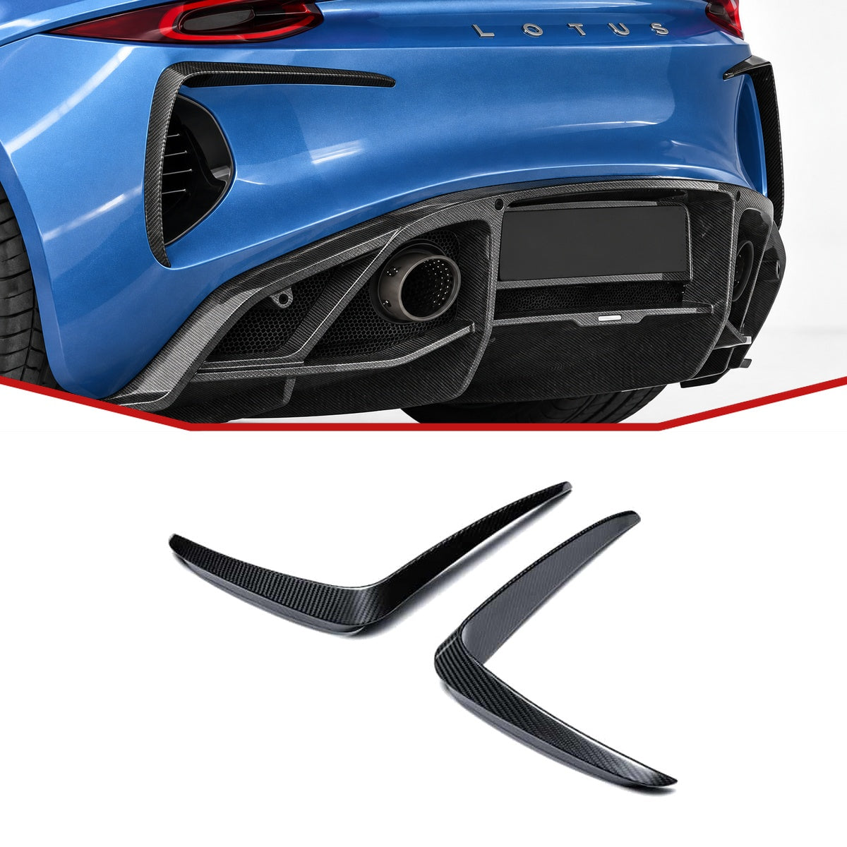 Lotus Emira Type 131 Carbon Fibre Rear Canards