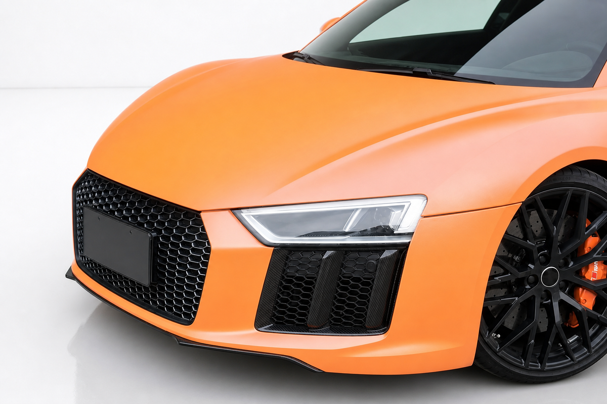 Audi R8 4S Labio de Divisor Delantero de Fibra de Carbono