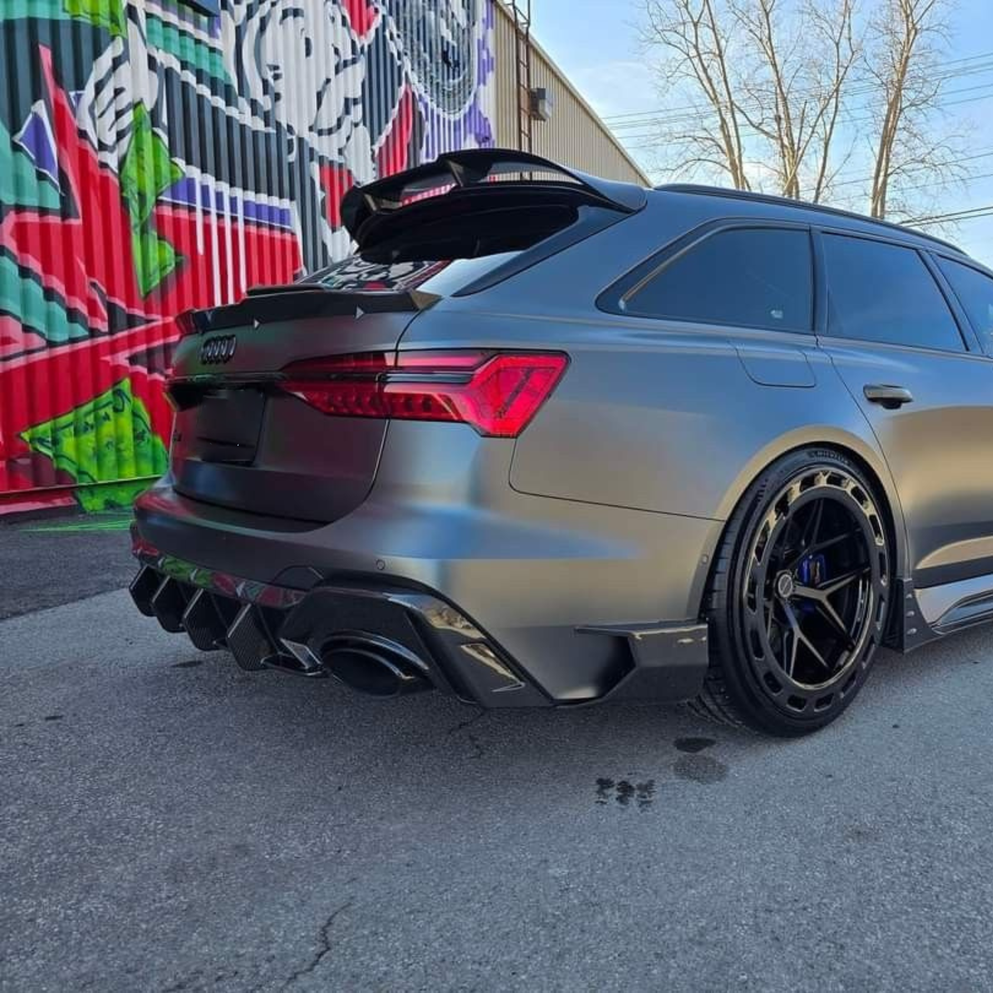 Audi RS6 C8 Carbon Fiber Roof Spoiler Wing V2 image 1