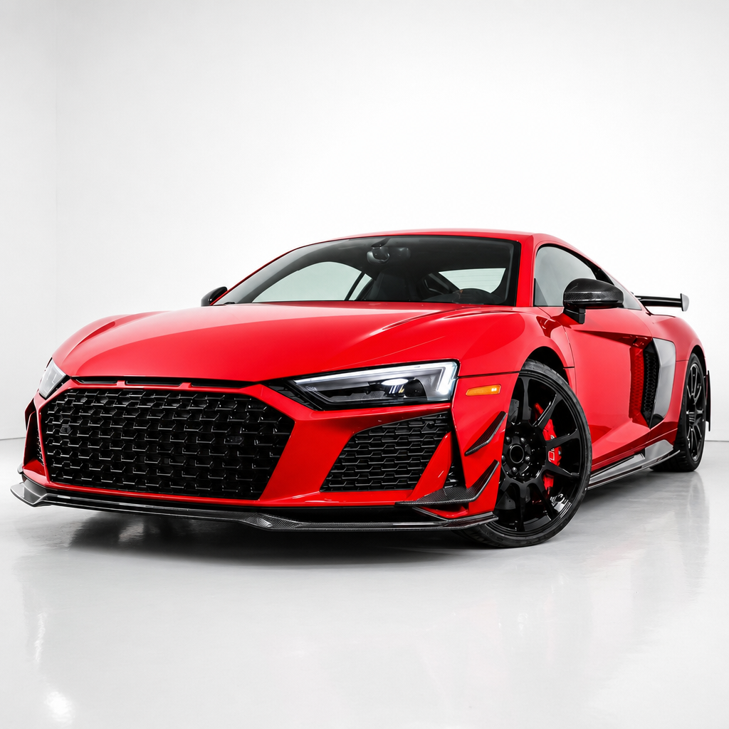 Audi R8 4S FL Lip Splitter Anteriore in Fibra di Carbonio