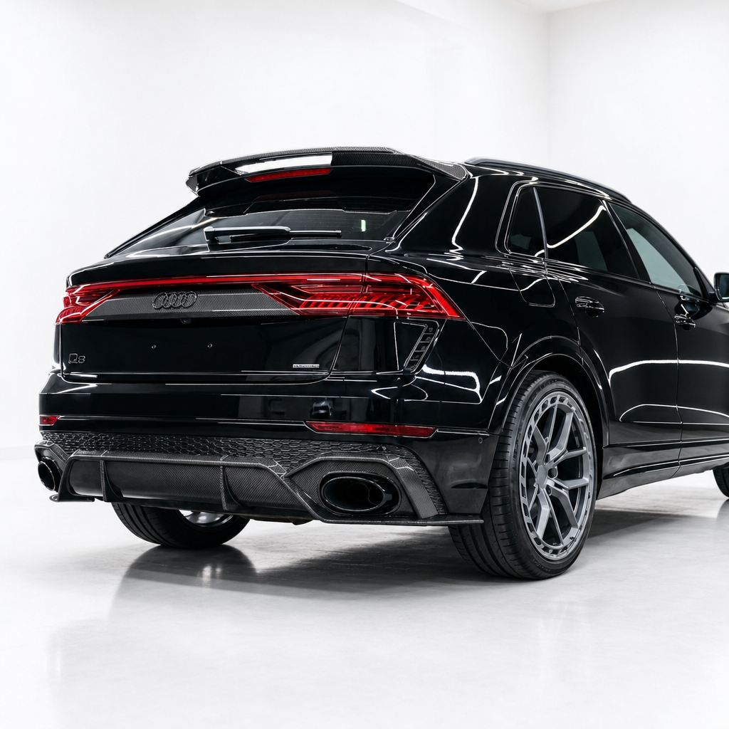Audi RSQ8 4M Carbon Fiber Replacement Rear Bumper Diffuser