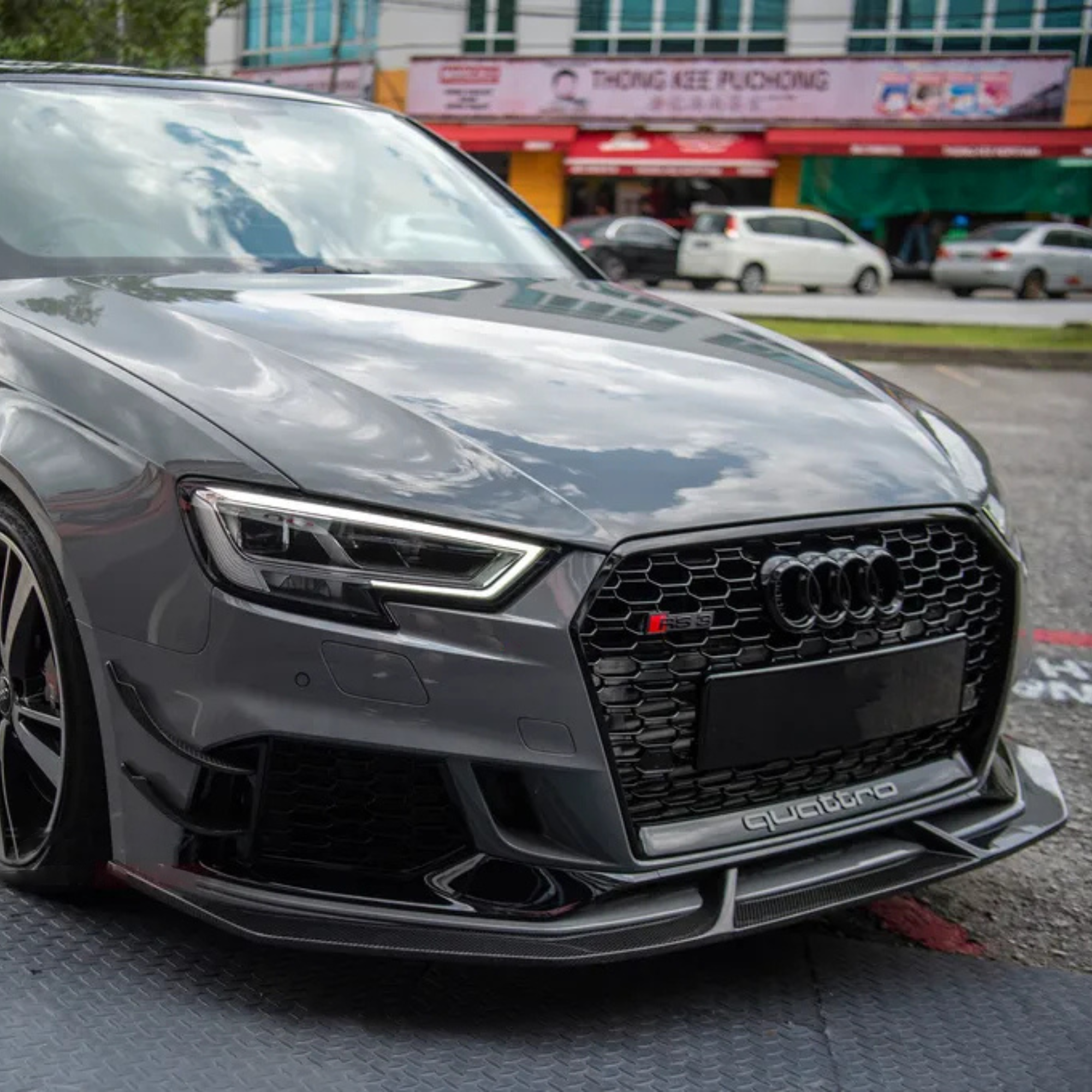 Audi RS3 8V.5 Carbon Fiber Front Bumper Canards image 2