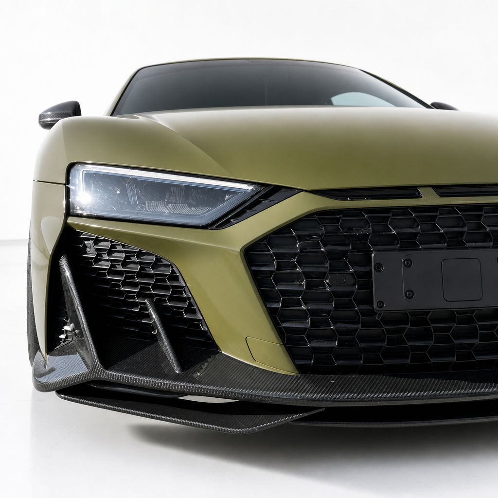 Audi R8 4S FL Carbon Fiber Front Splitter Lip V2