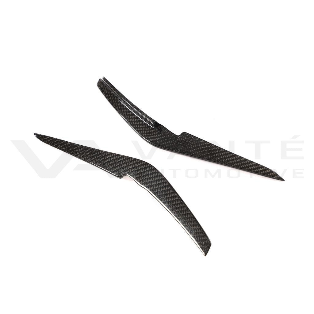 Canards de Pare-chocs Avant en Fibre de Carbone pour Audi A4 S-Line / S4 B9.5