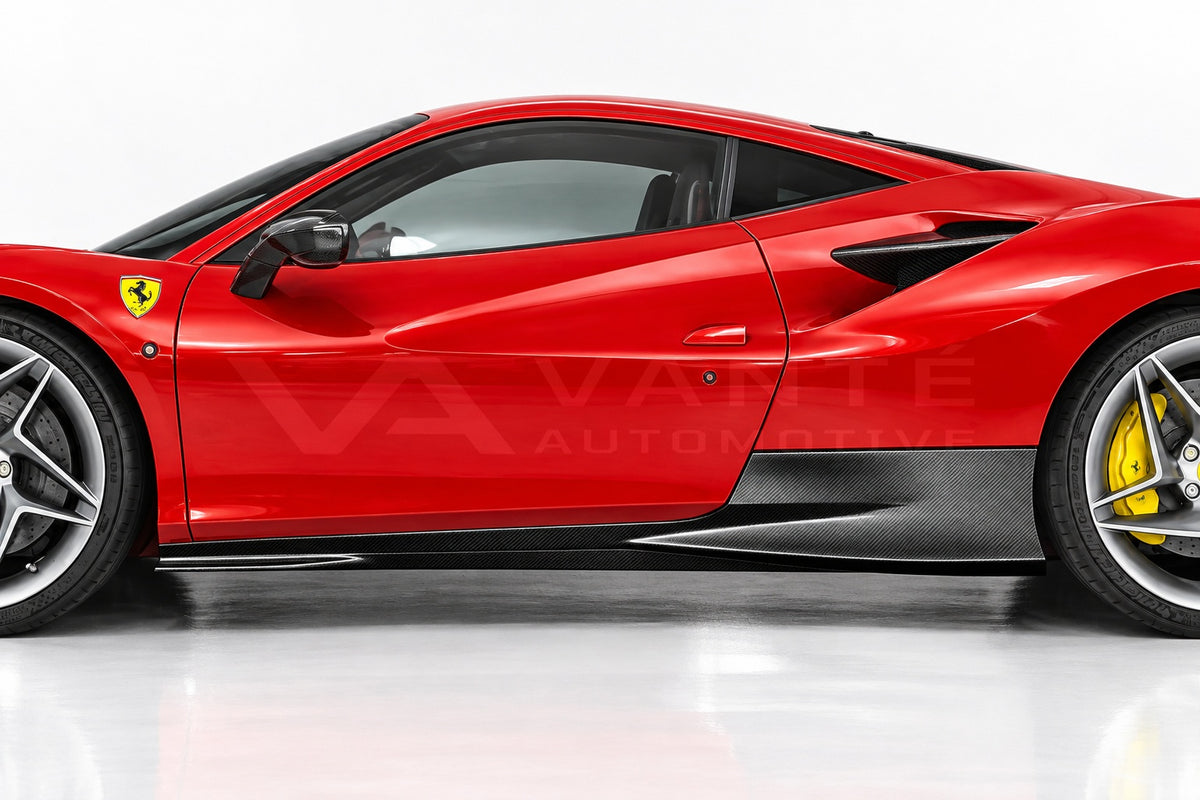 Ferrari F8 Tributo Carbon Fibre Side Skirts