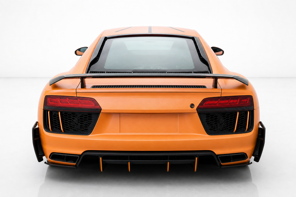 Audi R8 4S カーボンファイバー リア バンパー スプリッター