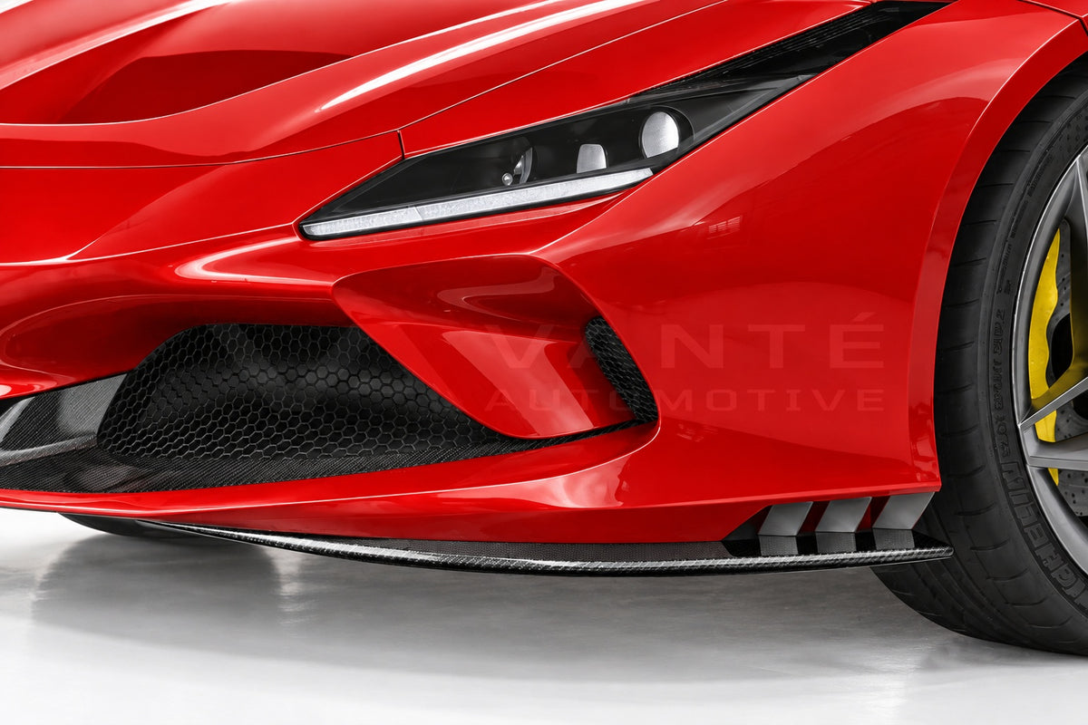 Ferrari F8 Tributo Carbon Fibre Front Corner Splitters