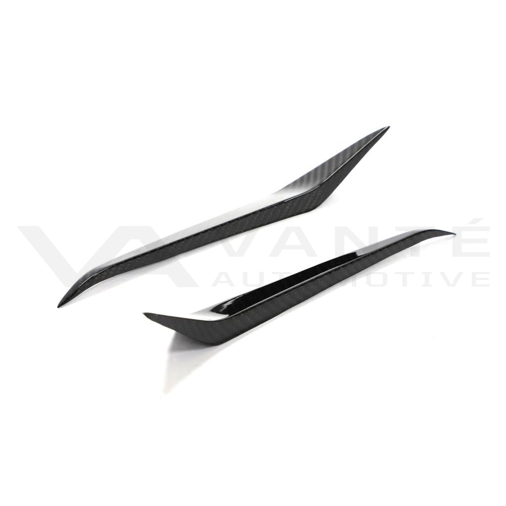 Porsche 718 Boxster Cayman 982 Dry Carbon Fibre Front Bumper Air Vent Fins