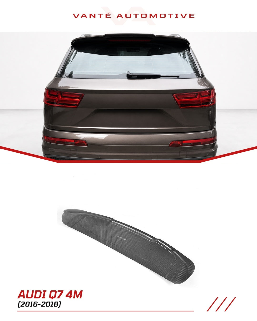 Audi Q7/SQ7 4M Alerón de carbono para el maletero