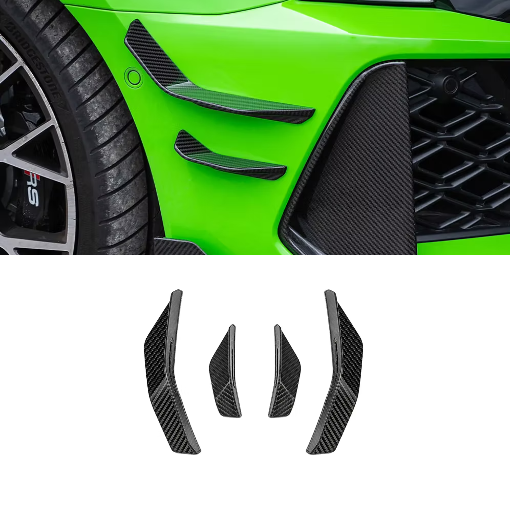 Audi RS3 8Y.5 Carbon Fibre Front Canards/Wings image 0