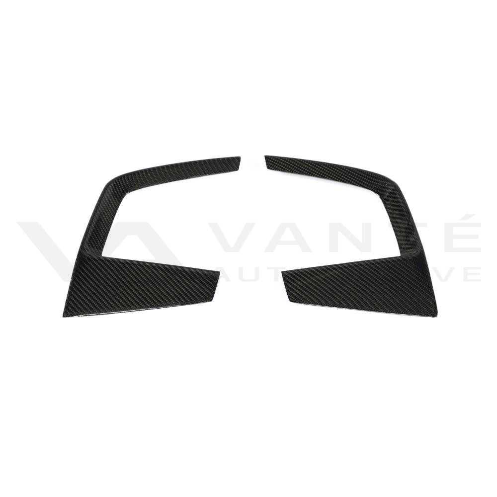 Garnitures d'aération de feux antibrouillard avant en fibre de carbone pour Audi A4 S-Line/S4 B9