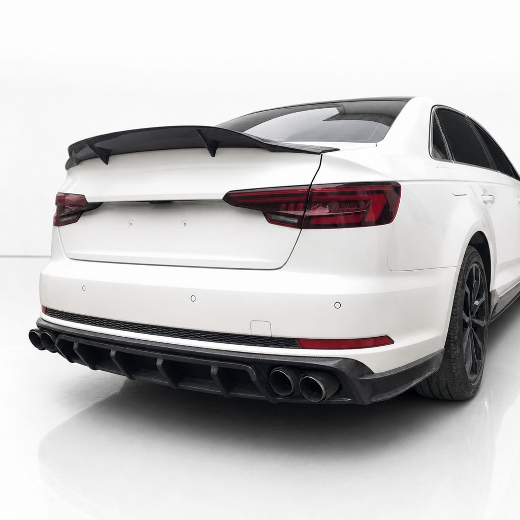 Difusor trasero de fibra de carbono con alerón para Audi S4 B9