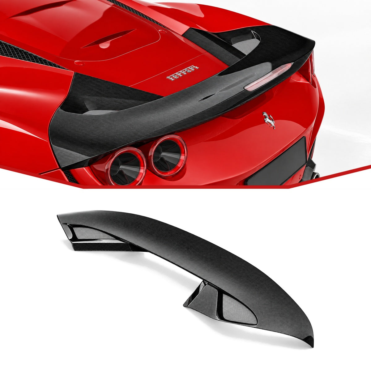 Ferrari F8 Tributo Carbon Fibre Rear Spoiler