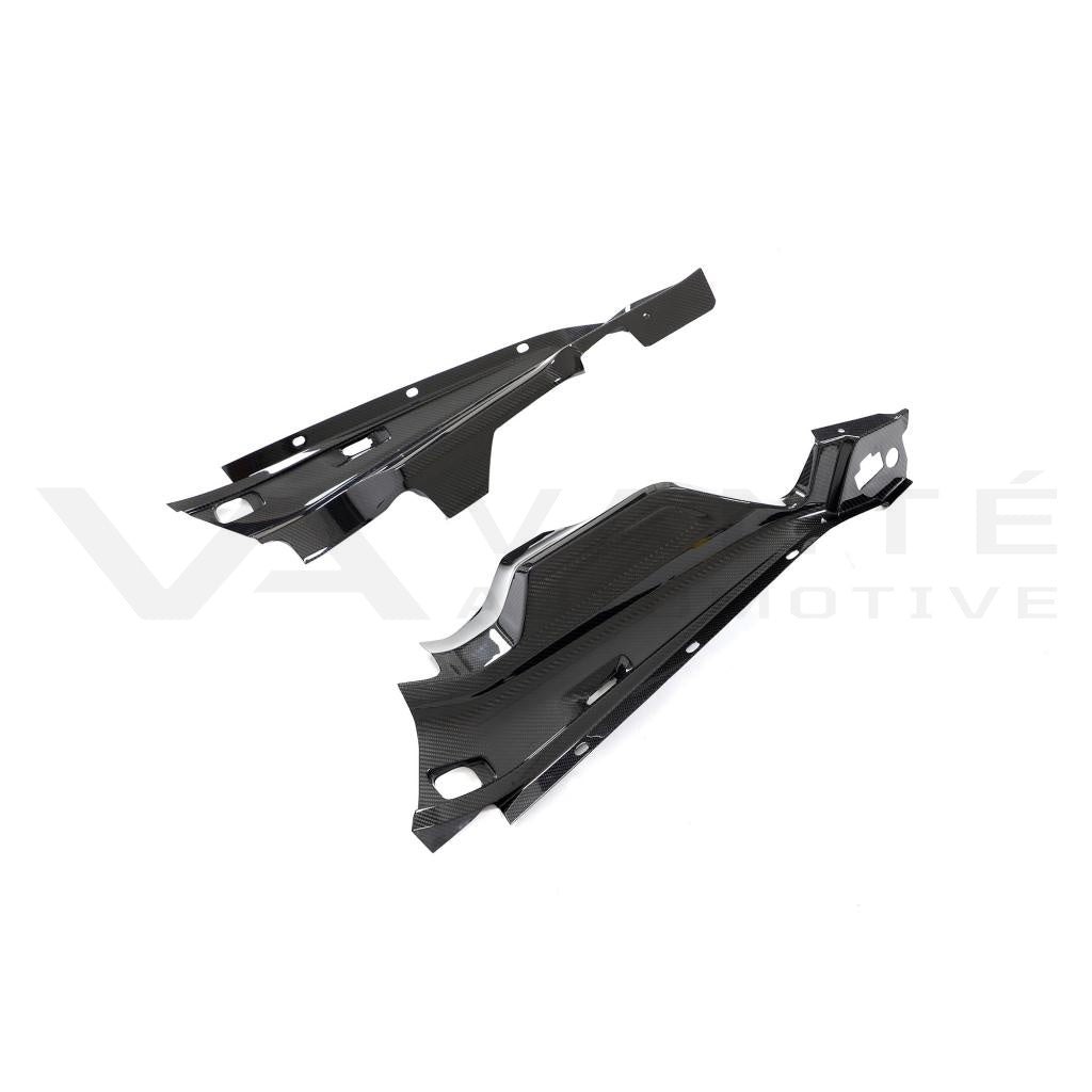 Audi R8 4S FL Carbon Fiber Engine Bay Side Cover Panel Trims