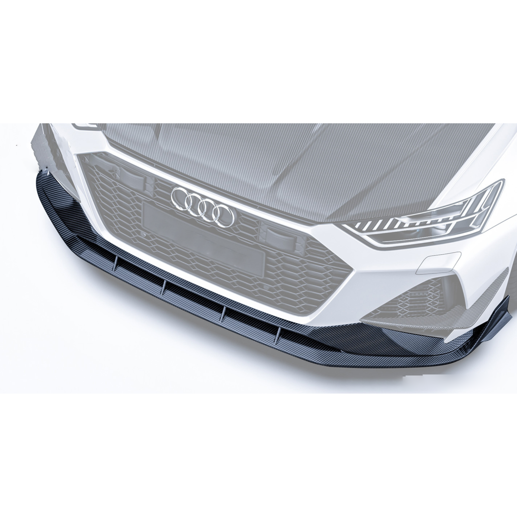 Audi RS6/RS7 C8 Carbon Fiber Front Splitter V3 image 3