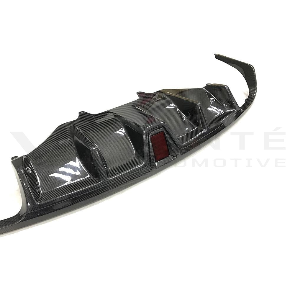 Porsche Macan 95B.1, 95B.2 Carbon Fibre Rear Bumper Diffuser with Light
