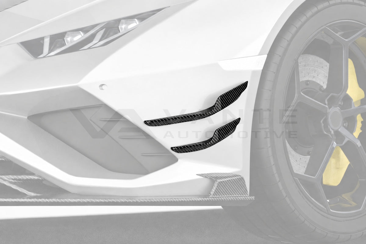 Lamborghini Huracan Evo Carbon Fibre Front Bumper Canards – image 5
