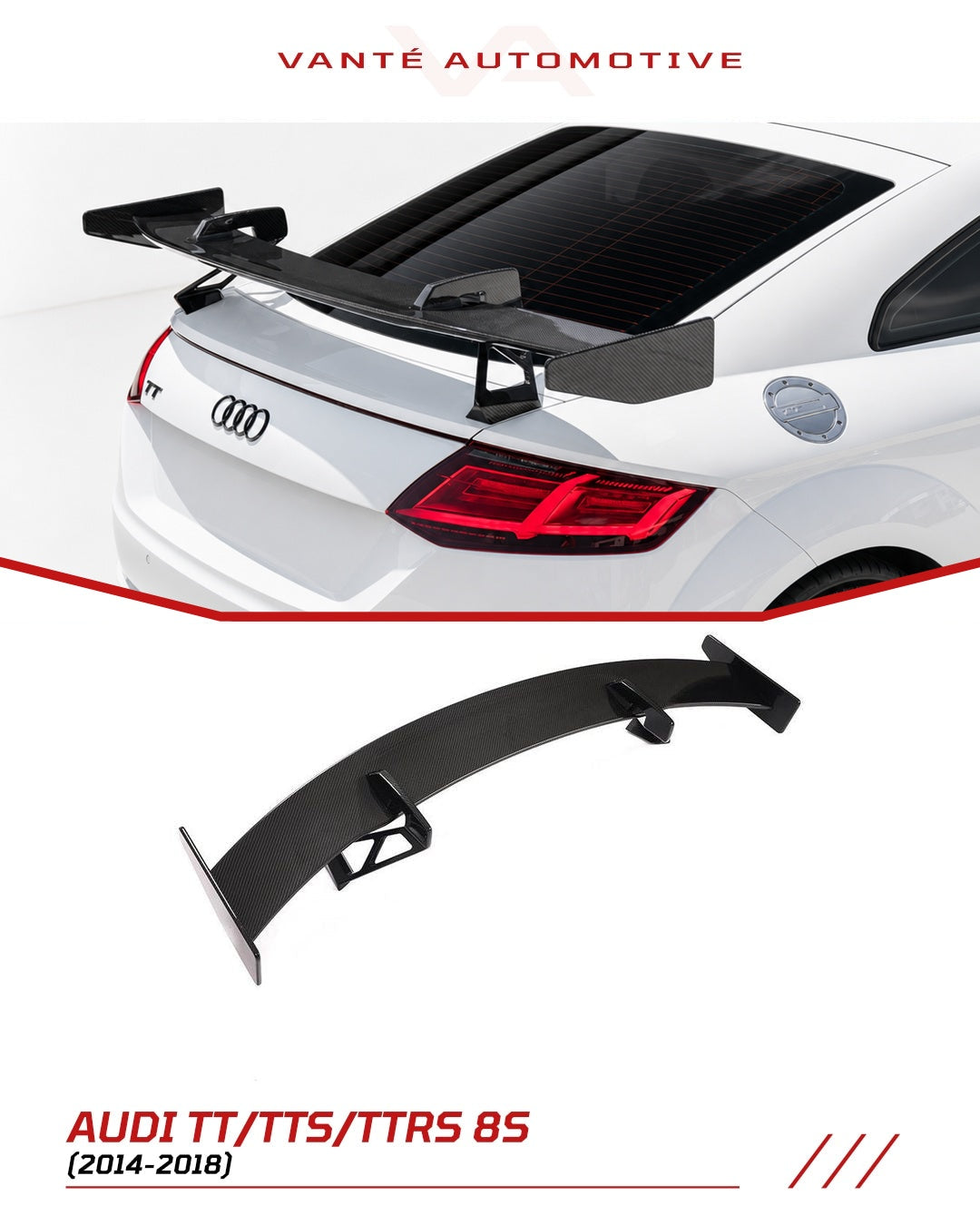 Audi TT/TTS/TTRS 8S (MK3) Kohlefaser-Heckspoiler Sport
