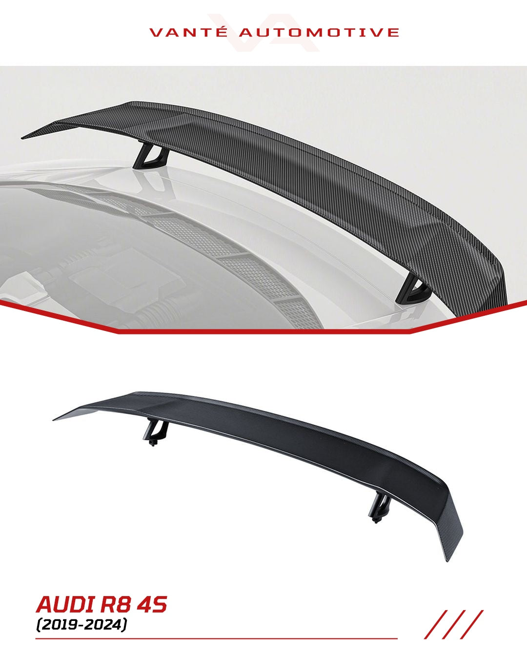 Audi R8 Type 4S FL Carbon Fibre Rear Wing Ver.1