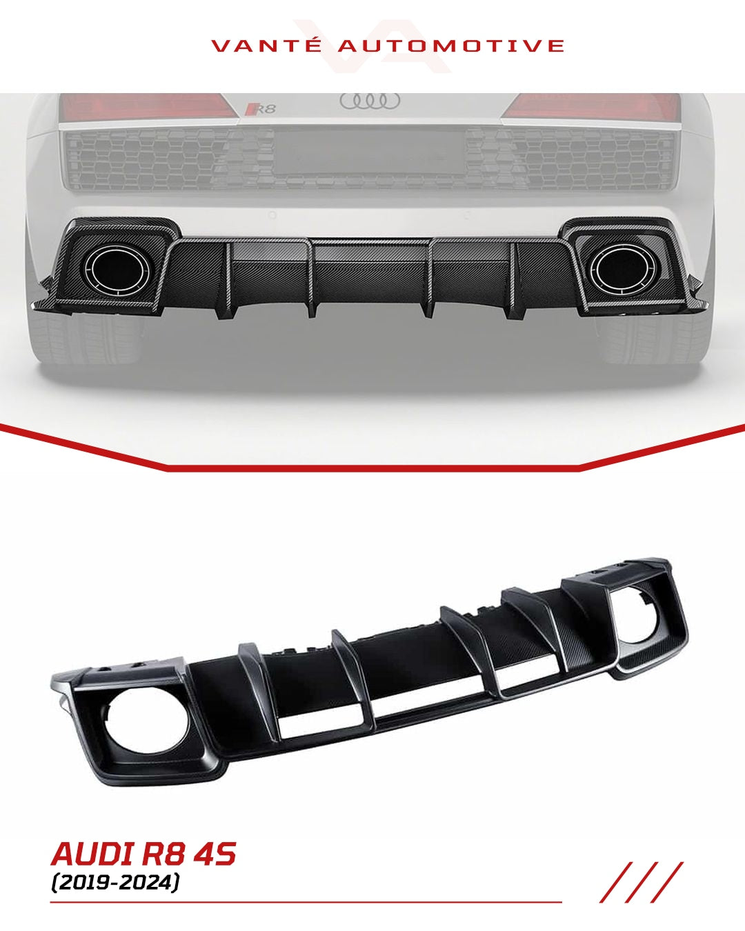 Audi R8 Mk2.5 Carbon Fibre Rear Diffuser