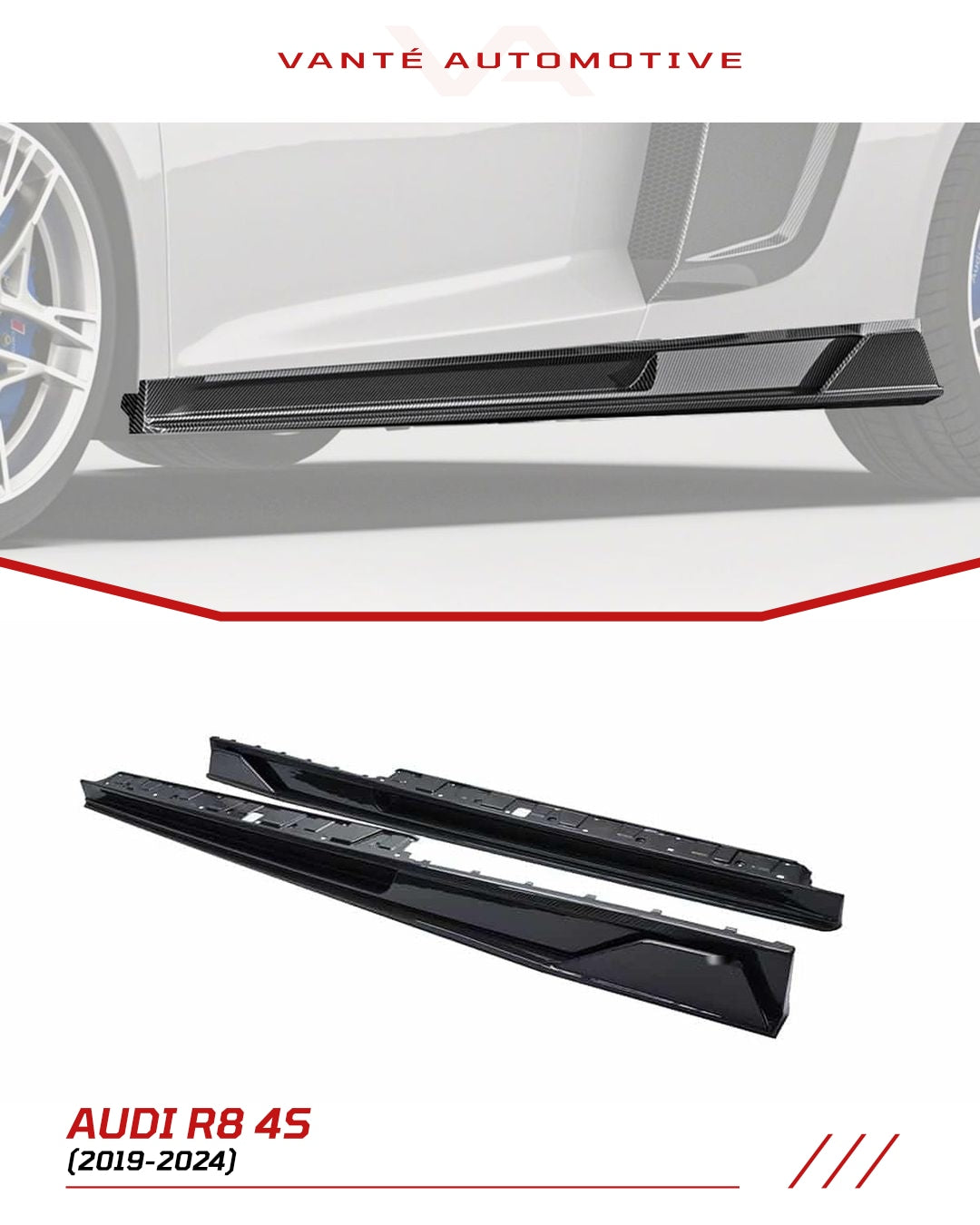 Audi R8 Mk2.5 Carbon Fibre Side Skirts