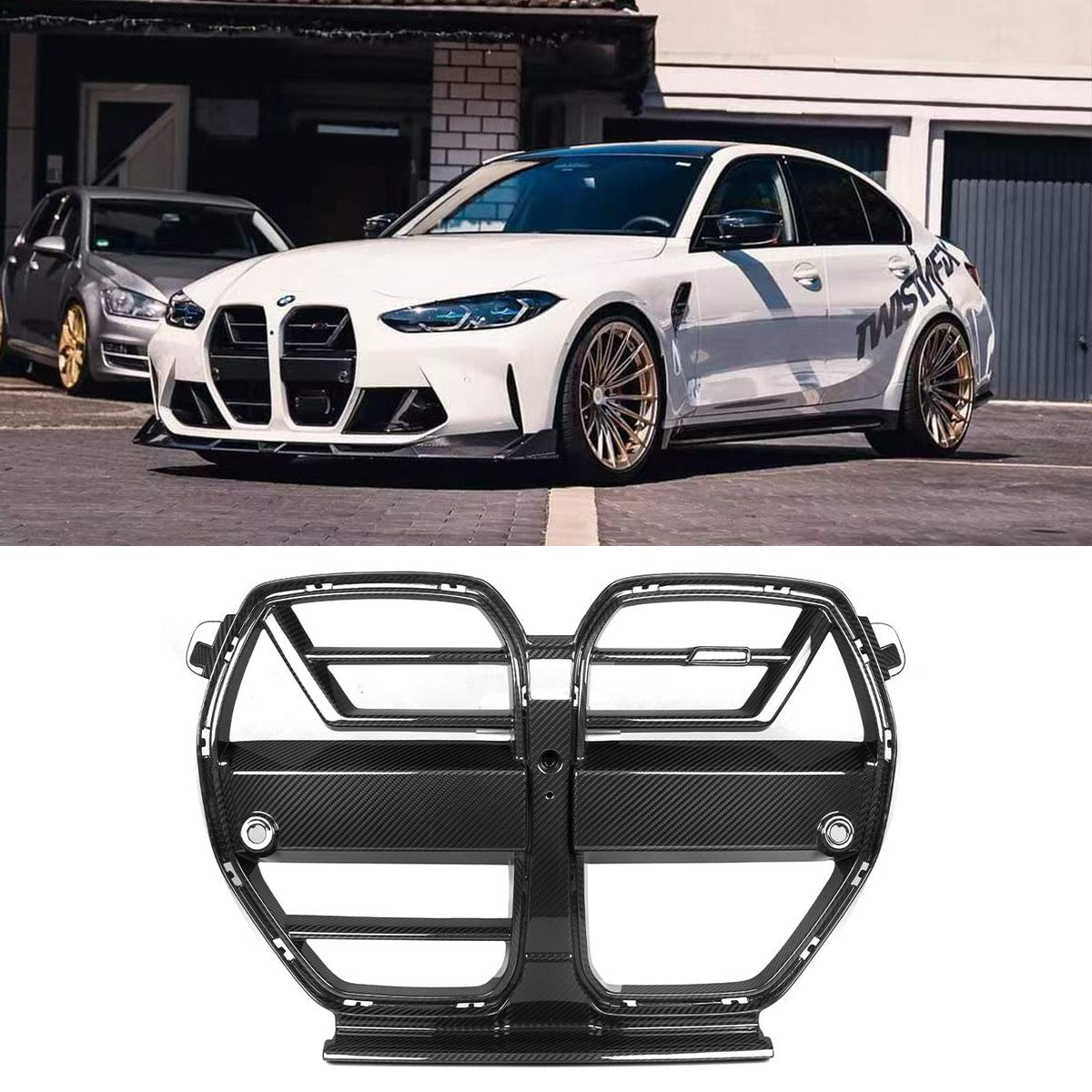 BMW M3 G80 M4 G82 Carbon Fibre Front Grille with ACC SOOQOO