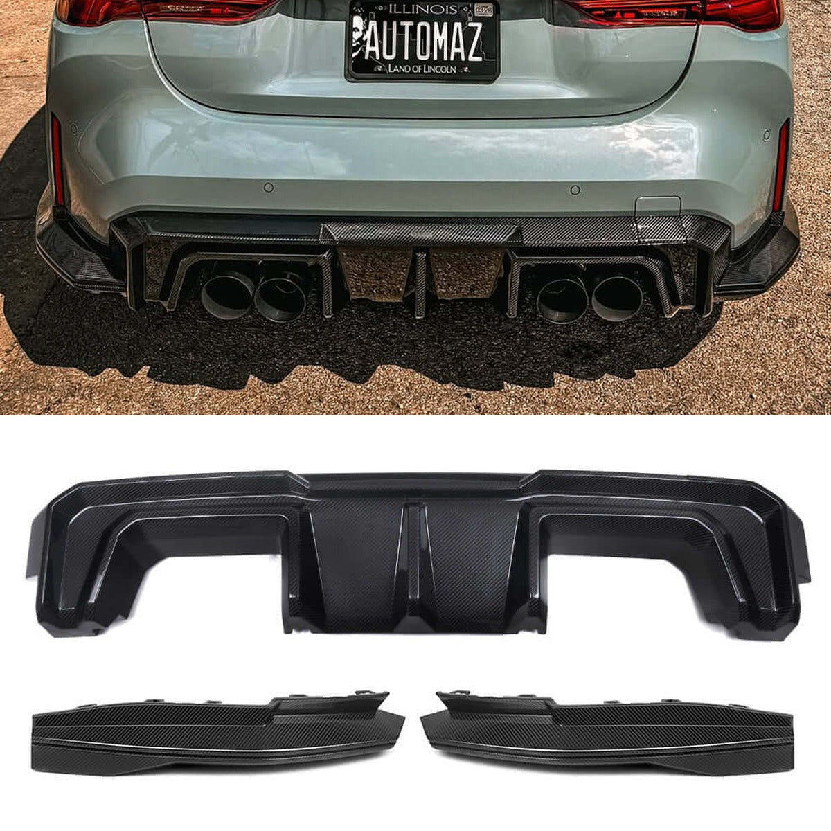 BMW M4 G82/G83 Prepreg Carbon Fibre Rear Diffuser SOOQOO