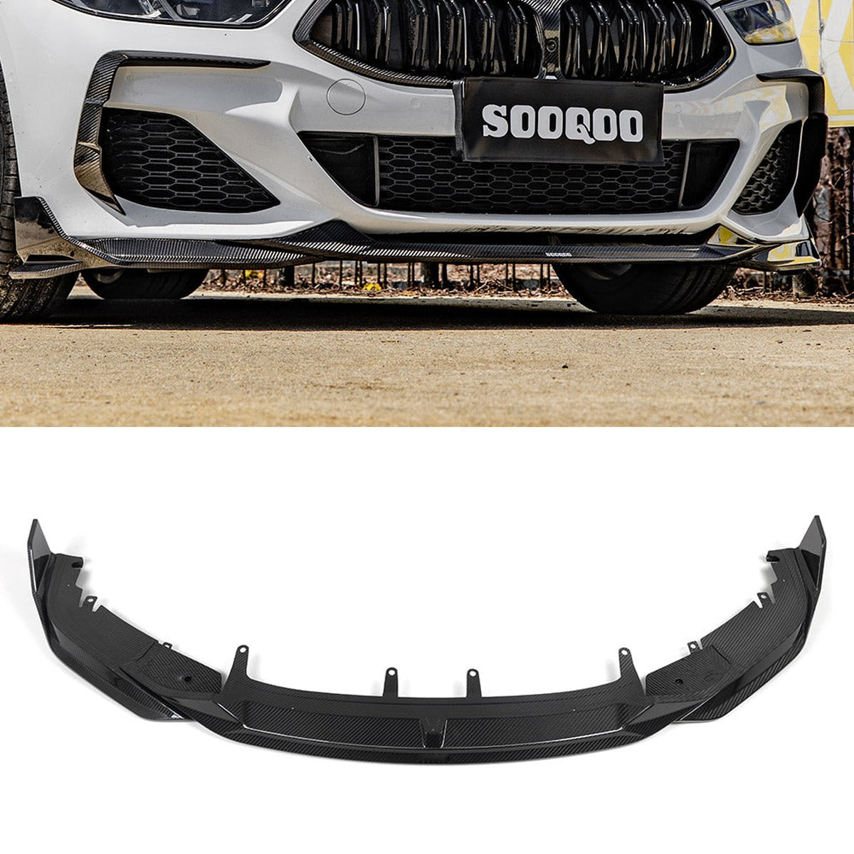 BMW 8 Series G16 Prepreg Carbon Fibre Front Lip SOOQOO