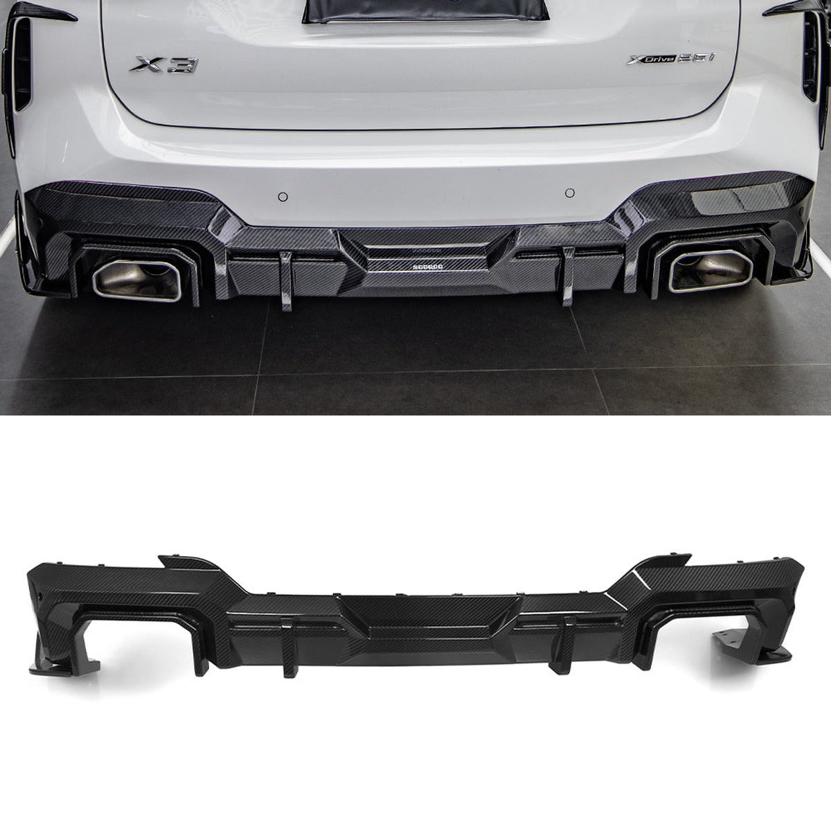 BMW X3 G01 LCI Carbon Fibre Heckklappenblende