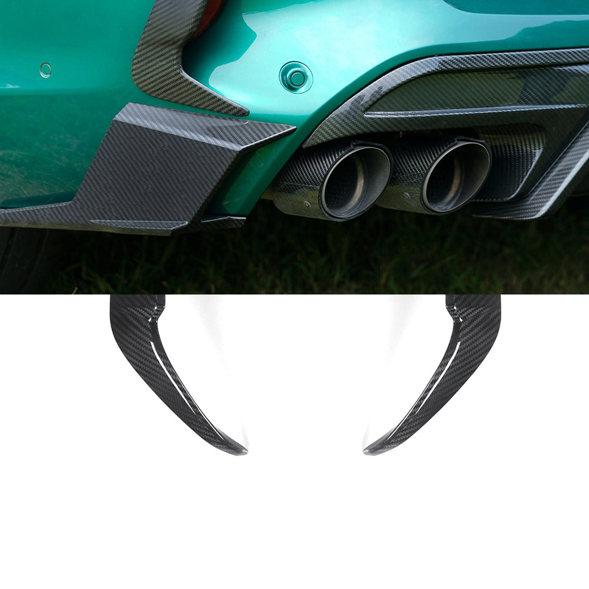 BMW X5M F95 Facelift Prepreg Carbon Fibre Rear Bumper Insert SOOQOO