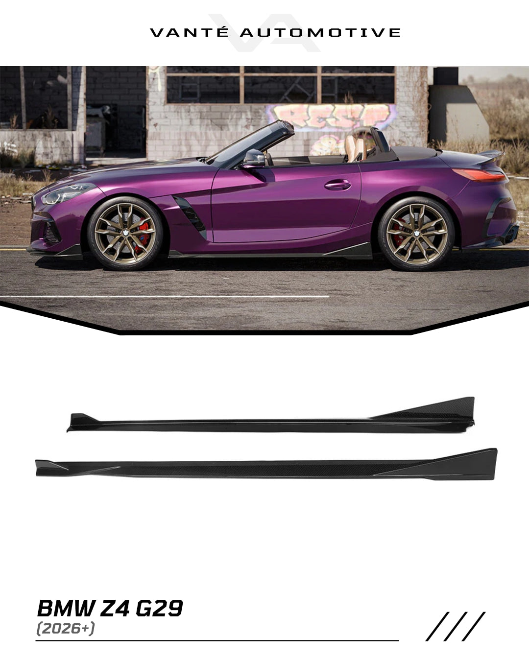 BMW Z4 G29 Prepreg Carbon Fibre Side Skirts SOOQOO