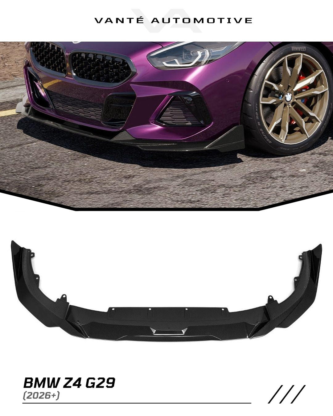 BMW Z4 G29 Prepreg Carbon Fibre Front Lip SOOQOO