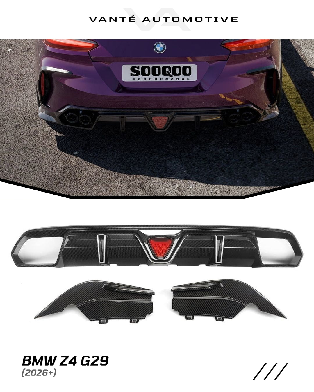 BMW Z4 G29 Prepreg Carbon Fibre Rear Diffuser SOOQOO