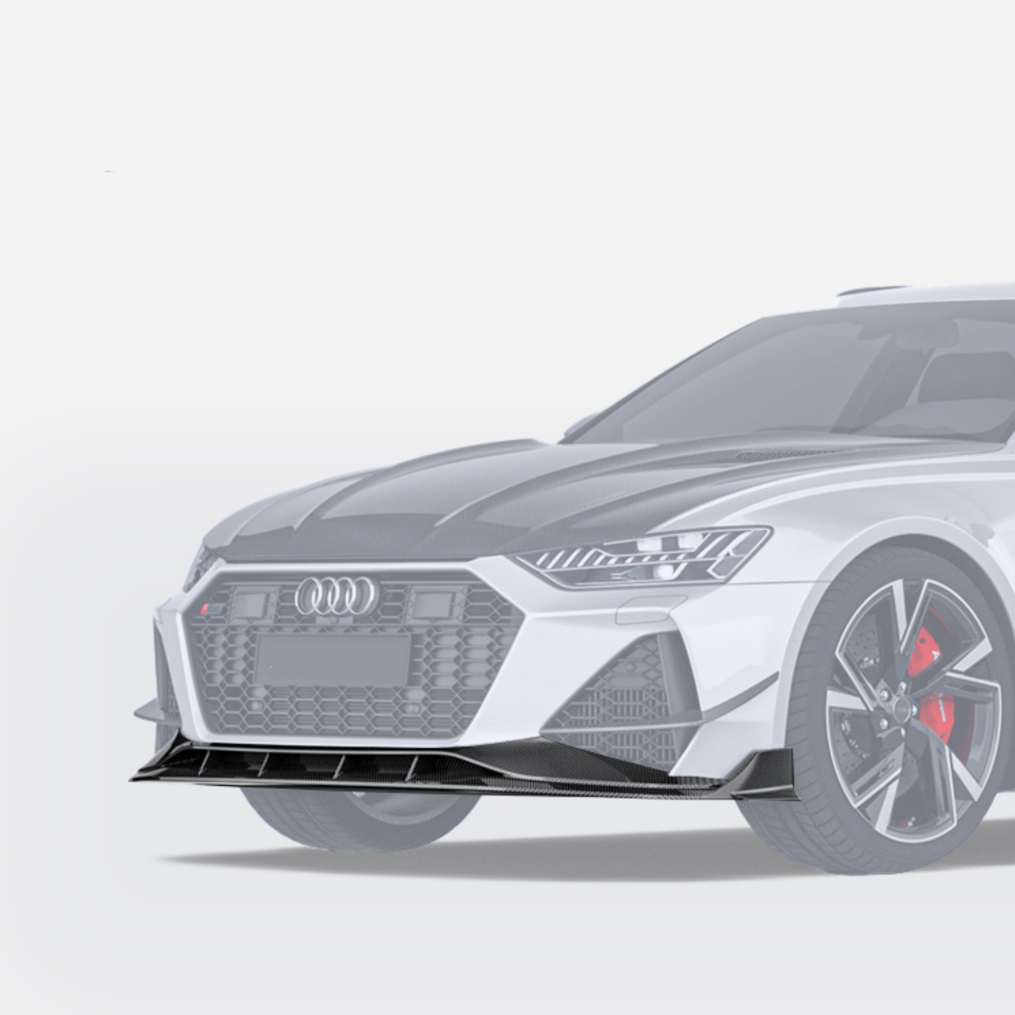 Audi RS6/RS7 C8 Carbon Fiber Front Splitter V3 image 2
