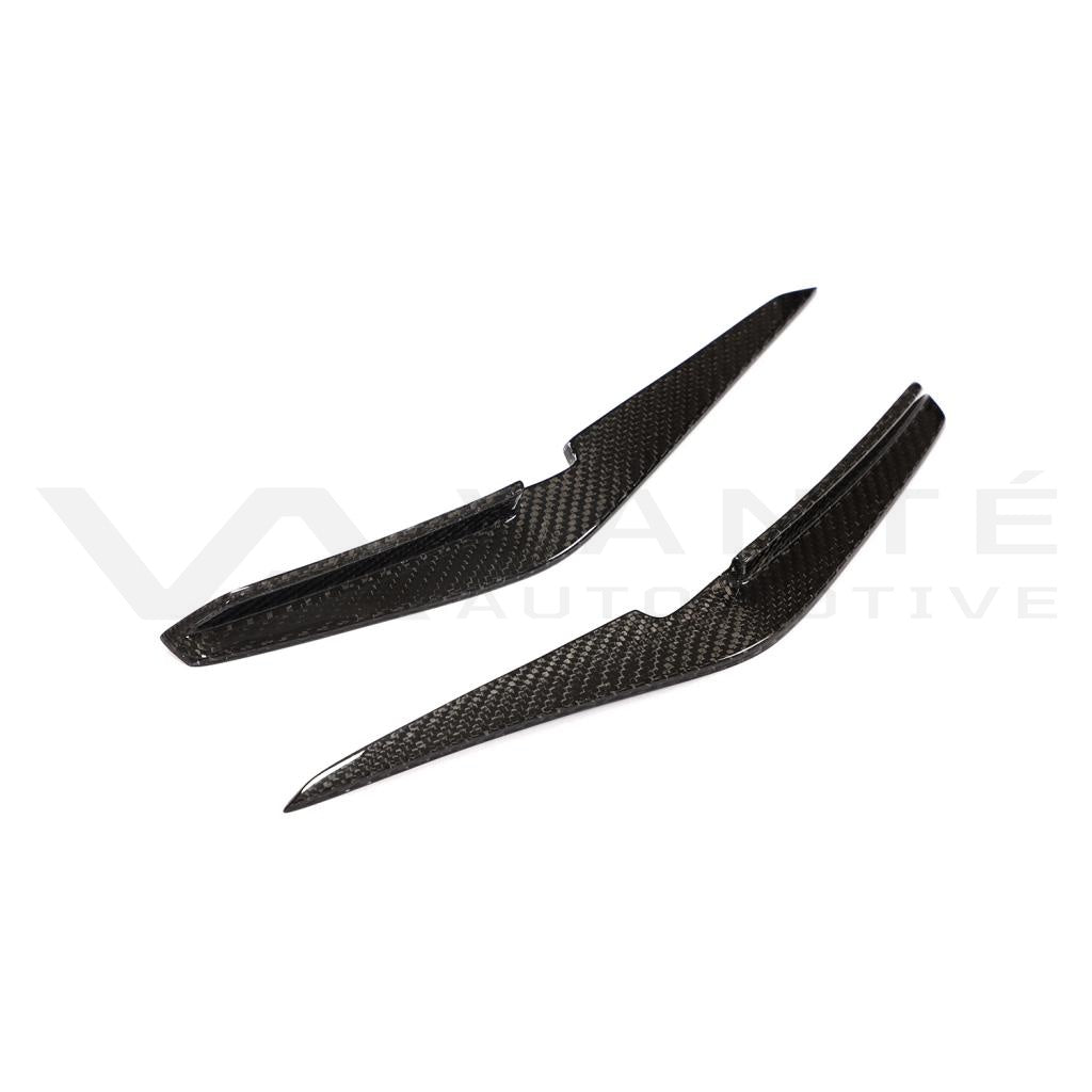 Canards de Pare-chocs Avant en Fibre de Carbone pour Audi A4 S-Line / S4 B9.5