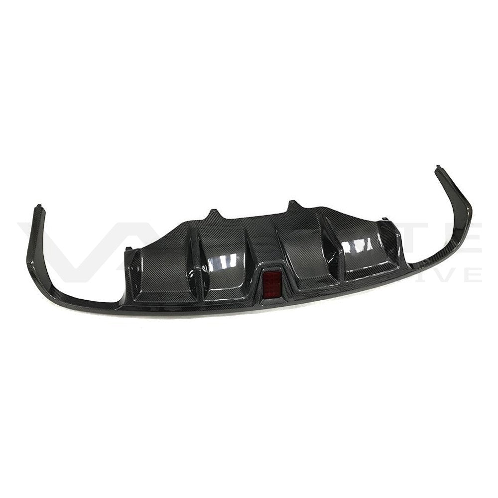 Porsche Macan 95B.1, 95B.2 Carbon Fibre Rear Bumper Diffuser with Light