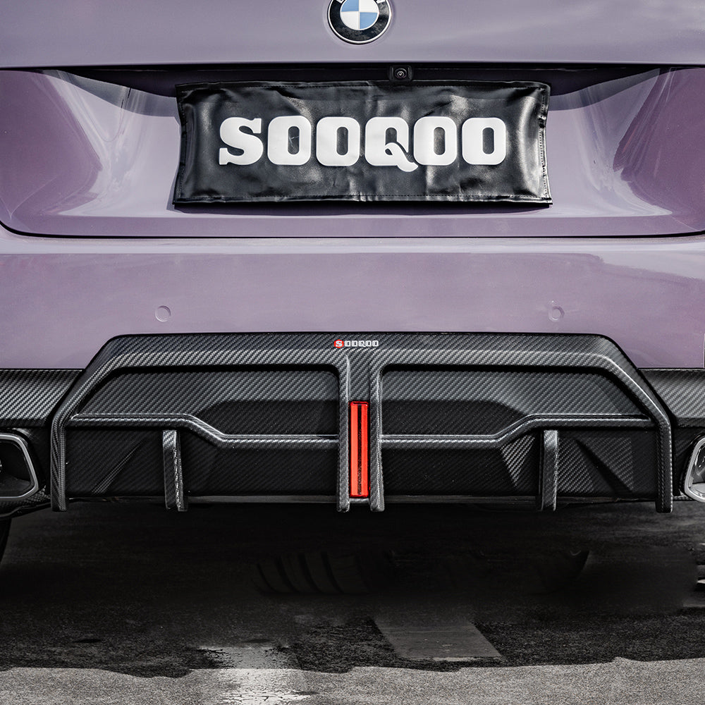 BMW 2 Series G42 Prepreg Carbon Fibre Rear Diffuser with Brake Light SOOQOO