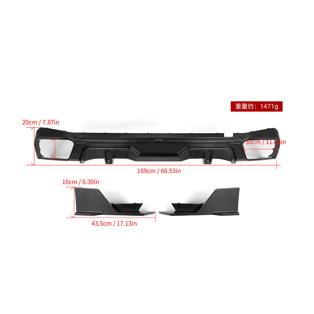BMW X5 G05 Prepreg Carbon Fibre Rear Diffuser SOOQOO