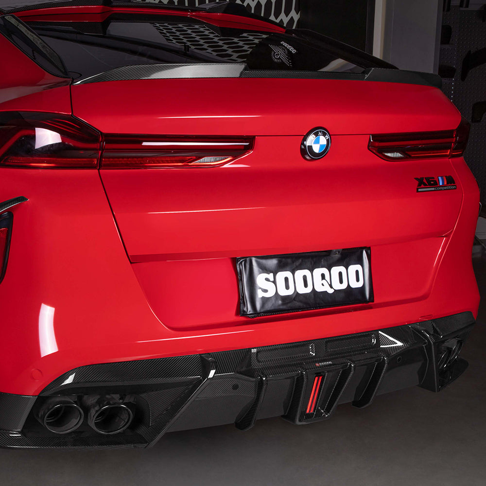 BMW X6M F96 Prepreg Carbon Fibre Rear Diffuser with Brake Light SOOQOO