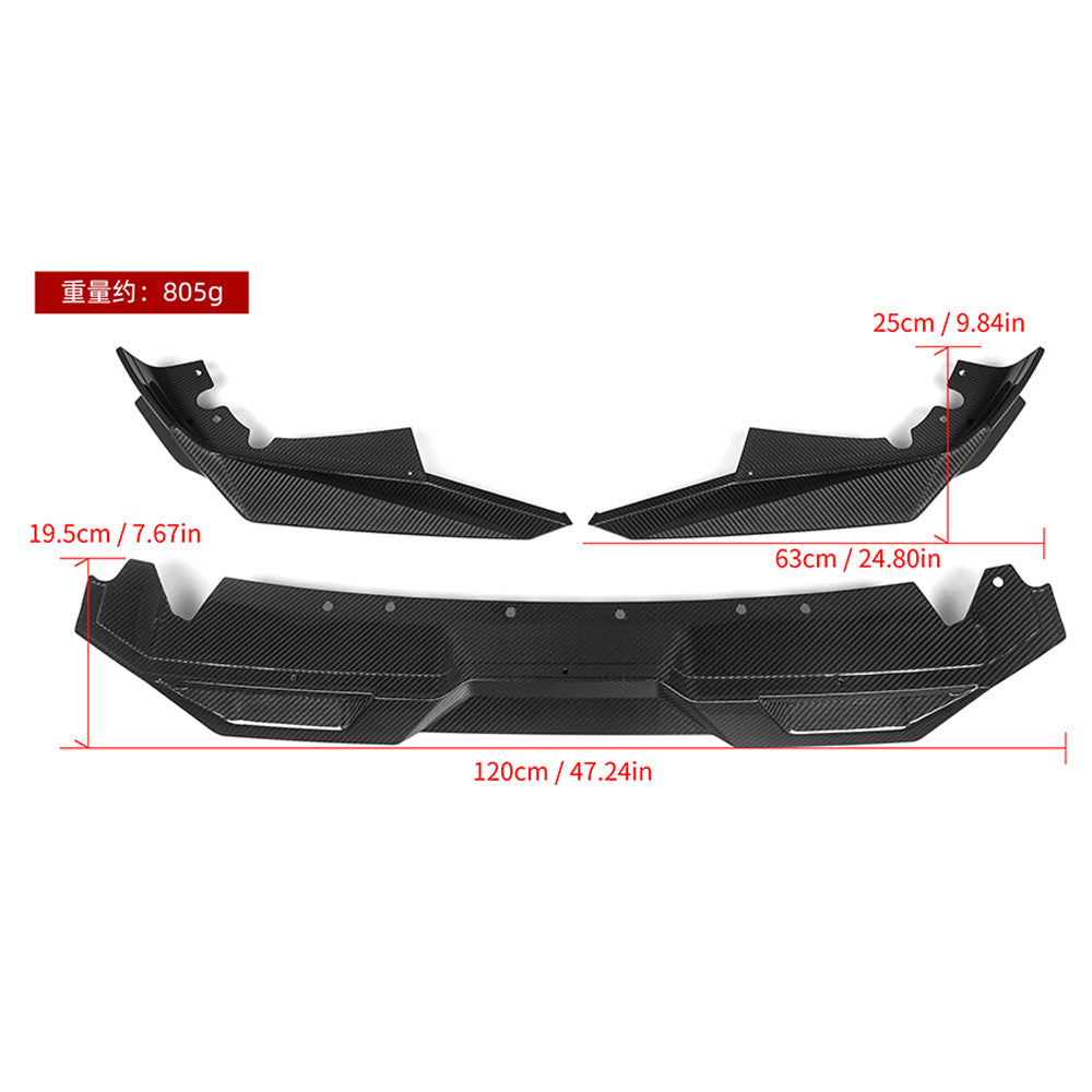 BMW X5M F95 LCI Prepreg Carbon Fibre Front Lip SOOQOO
