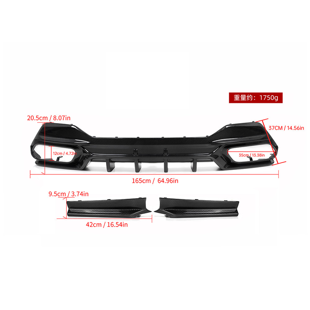 BMW 8 Series G14 Prepreg Carbon Fibre Rear Diffuser SOOQOO